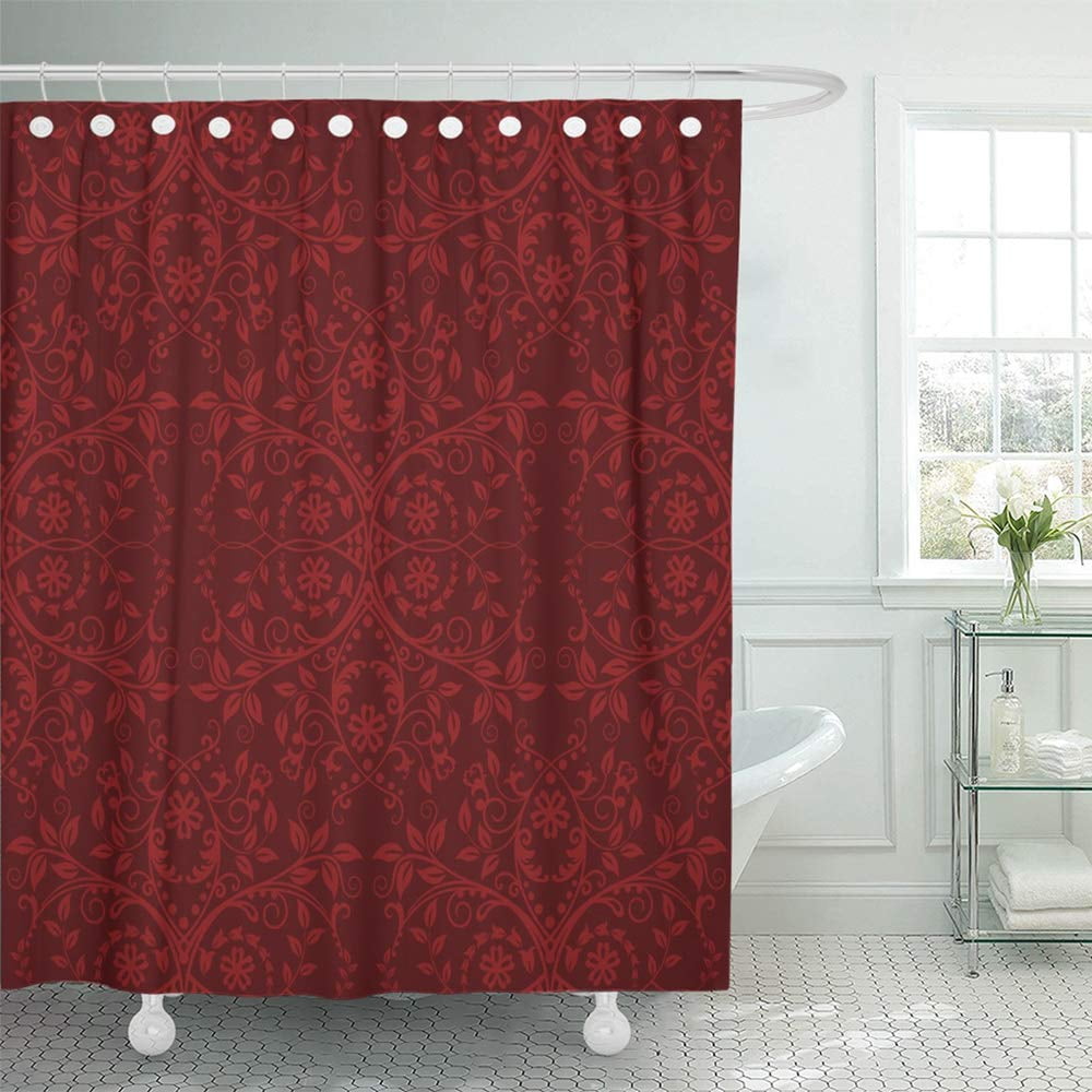 PKNMT Burgundy Detailed Red Floral This is Classy Damask Vine Royal