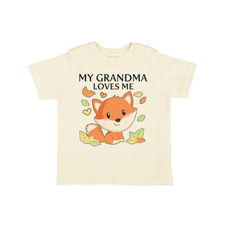 

Inktastic My Grandma Loves Me- little fox Gift Toddler Boy or Toddler Girl T-Shirt