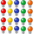 thumbnail image 1 of 20x B22 Bayonet Cap LED Coloured Light Bulb Mini Globe Golfball Bulbs for Outdoor Patio Garden Party, 1 of 5