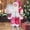 Pink, variant on Christmas Sitting Santa Hand Crafted Cute Chic Santa Claus Figurines Doll Christmas Decoration for Home Office Table Xmas Party Ornament Gift (12 Inch)