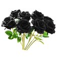 thumbnail image 1 of 8 cabezas de rosas artificiales con tallos, ramo de flores Vintage para boda nupcial, compromiso, hogar, jardín, oficina BLESIY flores rosas, 1 of 6
