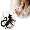 thumbnail image 2 of 3D Halloween Artisan Glassware Collection, Halloween Glass Cups, Halloween Handleless Glass, Gothic Party Decor & Fall Gift, 2 of 5