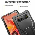 thumbnail image 3 of FITO For Google Pixel 6 Case, Phone Case with Screen Protector and Kickstand (Black), 3 of 8