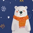 thumbnail image 4 of Cartoon Polar Bears with Christmas Scarves Shower Curtains with 12 Hooks Waterproof Bathroom Decor 66" x 72", 4 of 6
