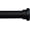 Black, variant on Urbanest Adjustable Single Curtain Rod Set Forged Iron Button Finials – 3/4-Inch Diameter, With Antique Brass Rod, 28–48 Inches