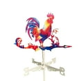 thumbnail image 4 of TIELUTT Colorful Rooster Weather Vane Decoration Stainless Steel Rooster Garden Flags for All Seasons Dogs Custom Banner Letters Marker Flags Small Garden Flags for outside Winter Theme Easter Signs, 4 of 8