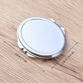 thumbnail image 2 of Miangastore Double-sided Oval Shaped Makeup Mirror Stainless Steel Cosmetic Mirror Foldable Small Makeup Mirror, 2 of 8