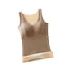 thumbnail image 5 of Sonducket Chaleco térmico para mujer, ropa interior cálida de invierno para clima frío para mujer, Top básico de Color sólido, ropa cómoda Caqui 2piezas, 5 of 6