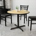 thumbnail image 3 of 36'' Round Natural Laminate Table Top with 30'' x 30'' Table Height Base, 3 of 4
