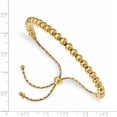 thumbnail image 2 of Sterling Silver Gold-tone Polished Beaded Adjustable Bracelet, 2 of 5