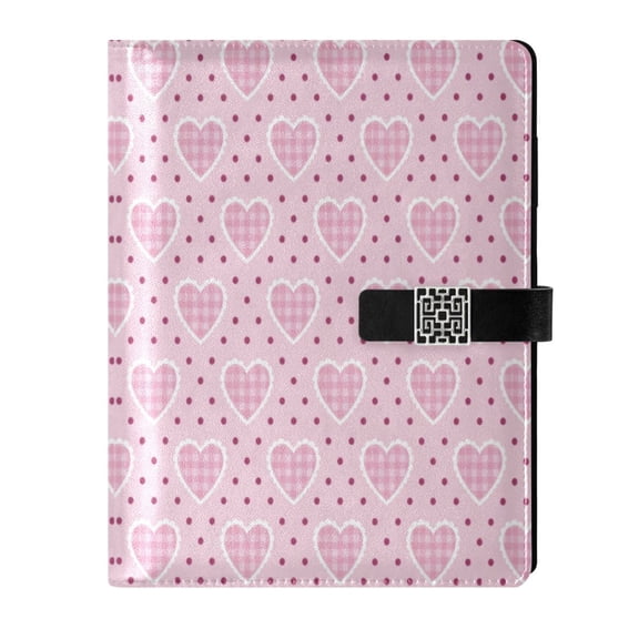 Leather Planner Leather Notebook Notebook Journal Binder Design Pen Pocket Design Convenient for Storage Minimal Solid Pink Pastel
