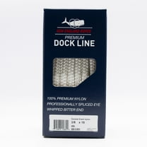 New England Ropes Premium Dock Line 3/8 X 15 Doubele Braided WHITE