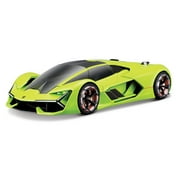 Lamborghini Terzo Millennio Lime Green with Black Top and Carbon Accents 1/24 Diecast Model Car by Bburago