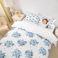 thumbnail image 3 of Erosebridal Blue Flower Twin Bedding for Girls, Spring Garden Floral Duvet Cover Set, Reversible 2 Pieces, 1 Duvet Cover and 1 Pillowcase, No Comforter, 3 of 6