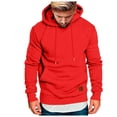 thumbnail image 2 of Gibobby Mens Hoodie Sweatshirt Zip Up Hooded Sweatshirts Soft Casual Hoodies(Red,3XL), 2 of 4
