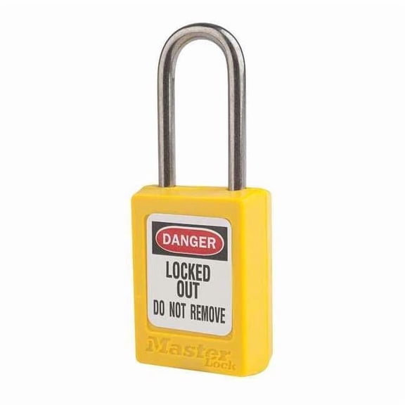Master Lock Lockout Padlock,KA,Yellow,1-13/16"H,PK12 S31KAS12YLW