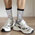 thumbnail image 4 of Uemuo Summer Time With Gnome Pattern Women's Crew Socks, Soft Durable Breathable Moisture-Wicking with Odor Control Cotton socks, 4 of 9