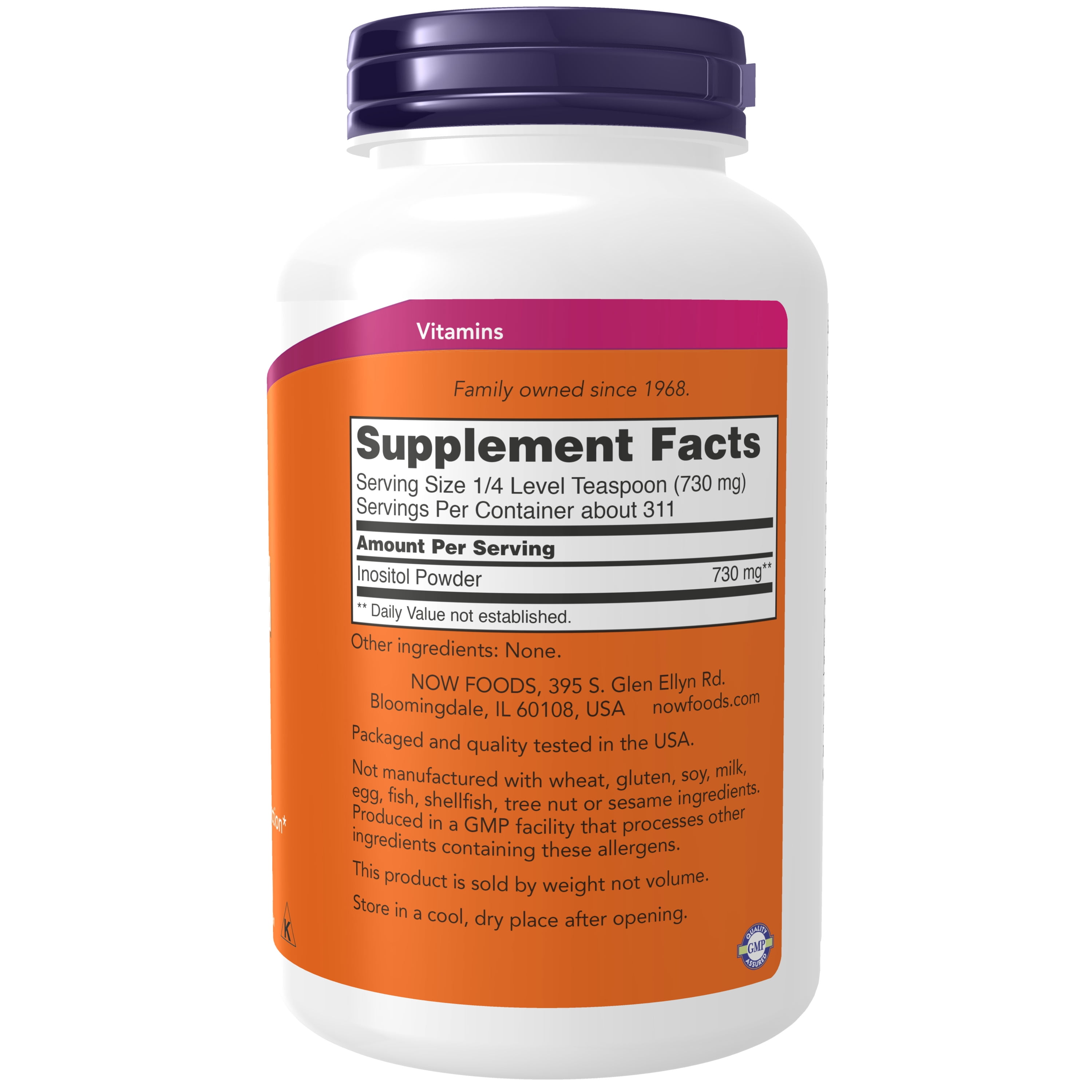 NOW Supplements, Inositol Powder, Neurotransmitter Signaling*, Cellular Health*, 8-Ounce