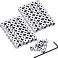 thumbnail image 1 of yeacher 100 Pieces Pin Keepers Pin Locks Pin Backs Locking Clasp With Wrench, 6 X 5 Mm, 1 of 5