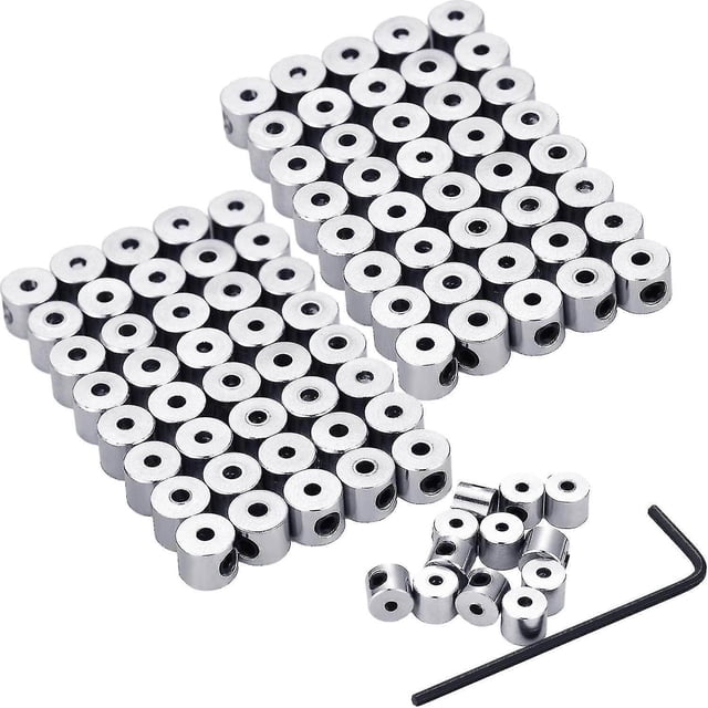 yeacher 100 Pieces Pin Keepers Pin Locks Pin Backs Locking Clasp With Wrench, 6 X 5 Mm