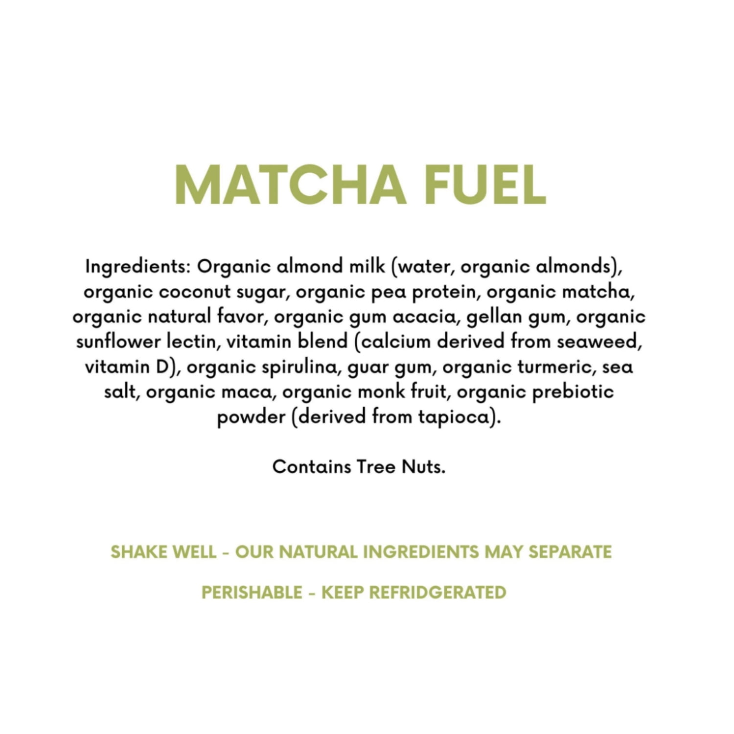 Remedy Organics Plant Based Matcha Fuel Nutritional Instant General Wellness Shake, 12 fl oz
