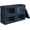 Dark Blue, variant on Foldable Storage Bins with Lids - 4 Pack Large Clear Window Storage Containers with Handles, Stackable Organizer Boxes for Clothes, Towels, Blankets, Sheets, Navy Blue