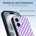 thumbnail image 2 of Compatible with Iphone 16 Case - Cute Soft Lilac Checkered Silicone Case Compatible with Iphone 16 Phone Case for Women Men, 2 of 6