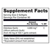 NatureWise Odorless Garlic Supplement 4000mg - Non-GMO - 180 Softgels[90-Day Supply]