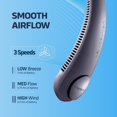 thumbnail image 3 of Ventilador de cuello NEXAIR portátil sin aspas, 3 velocidades, 2400 mAh, 3 of 7