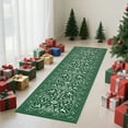 thumbnail image 4 of Christmas Rug Runner Non-Slip Winter Holiday Hallway Rug, Boho Christmas Area Rugs Festive Carpet Runner, Machine Washable Low Pile Indoor Floor Mats for Living Room、Entrance Door、Bedroom, 4 of 12