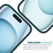 Tech Armor 3 Pack Screen Protector + Camera Lens Protector for iPhone 15 6.1 inch - Ballistic Tempered Glass, Case Friendly, Sensor Protection, HD, 9H Hardness