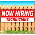 thumbnail image 1 of Now Hiring Technicians 13 oz Vinyl Banner With Metal Grommets, 1 of 4
