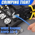 thumbnail image 4 of 8-piece crimping tool set - for heat shrink tubing, insulated nylon, non-insulated, wire terminals, open terminals, solar connectors, ratchet crimping tool with 6 interchangeable dies, 4 of 4