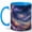 Blue, variant on Cosmic Galaxy Clouds 11oz Ceramic Mug, Spiral Nebula Coffee Cup