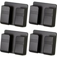 thumbnail image 1 of Soporte de pared para cargador de teléfono celular, 4 piezas de soporte de pared adhesivo 3M para cargador de teléfono celular, soporte de teléfono para ducha, cama, pared (negro), 1 of 6