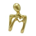 thumbnail image 4 of Heart Hands Sculpture Figurine Statue Gold Resin for Living Room Bedroom Bookshelf Office Desktop Decoration, 4 of 9
