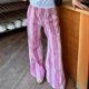 thumbnail image 2 of Women's Striped High Waist Drawstring Loose Straight Casual Pants, 2 of 5