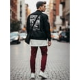 thumbnail image 5 of J. METHOD Men’s Jogger Pants Casual Moto Biker Zipper Slim Fit French Terry Fleece Tapered Leg Elastic Waist NEMP20 Burgundy XL, 5 of 6