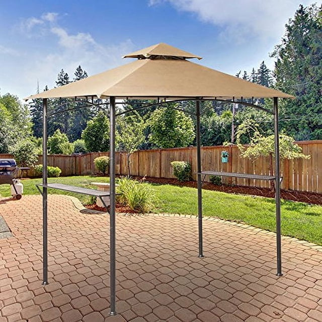 Garden Winds LCM1149B Grill Gazebo L-GG019PST Replacement Canopy, Beige