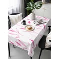 thumbnail image 6 of Pink Leaf Table Cloth, Modern Botanical Foliage Plant Country Flower Waterproof Tablecloth for Rectangle Tables, Reusable Washable Fabric Table Cover for Restaurant Kitchen Dining Tables 54"x108", 6 of 6