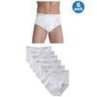 HANES Classics Tagless Briefs Underwear White Solid 6-Pack