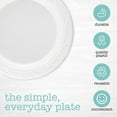 thumbnail image 3 of 100 Count Disposable 10 Inch White Plastic Dinner Plates Extra Large, 3 of 6
