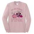 thumbnail image 2 of Wild Bobby In October We Wear Pink Pumpkin Cheetah Print Breast Cancer Awareness Men Long Sleeve Shirt, Light Pink, 3X-Large, 2 of 6