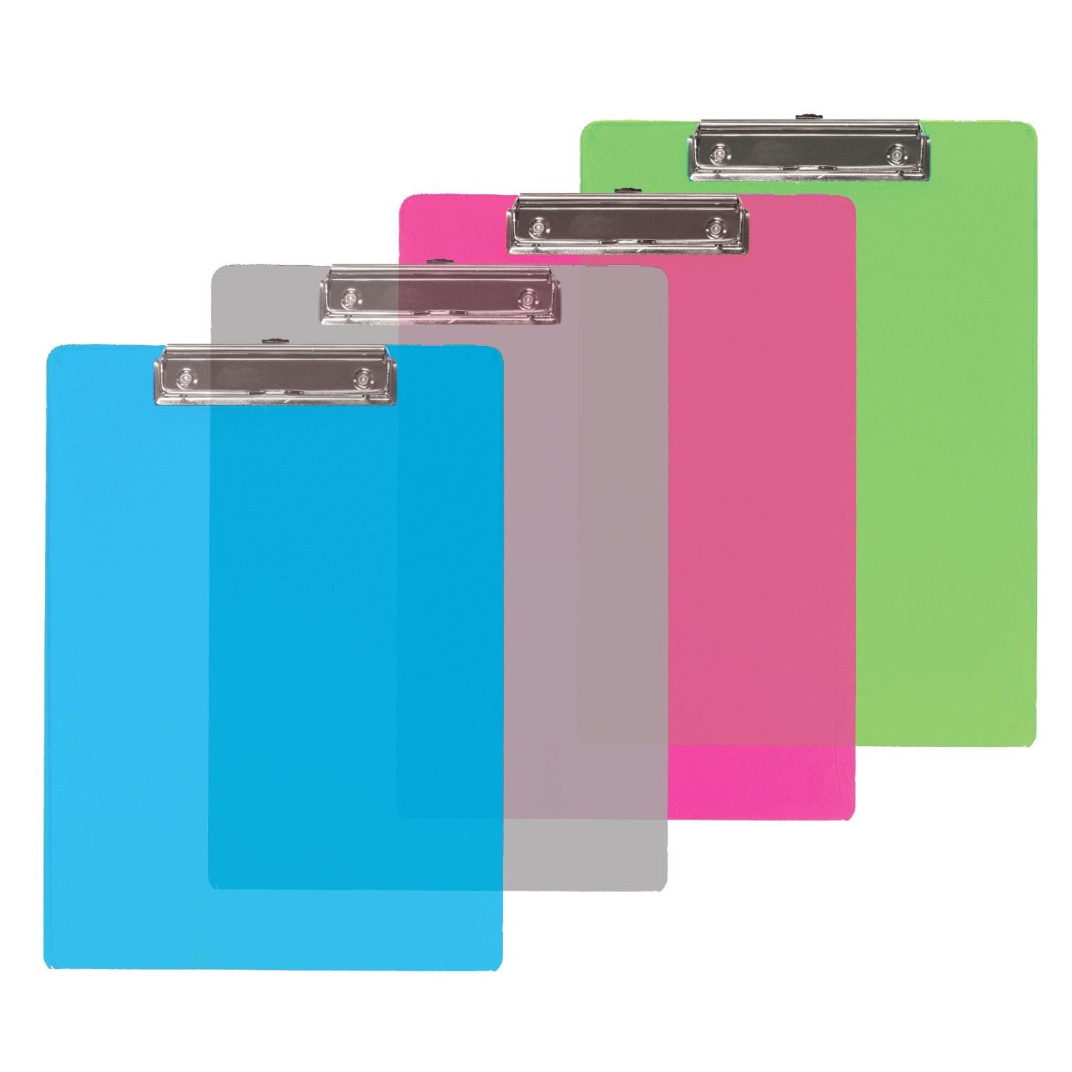 HQ Advance Products Plastic Clipboard 5X8 Inch Assorted Colors with Standard Clip 06002.P 
