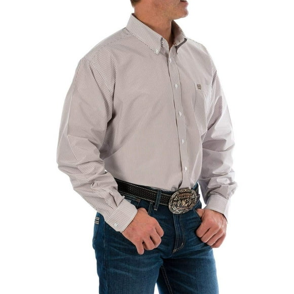 Cinch Men's Tencel Classic Fit Long Sleeve Shirt, Khaki, L