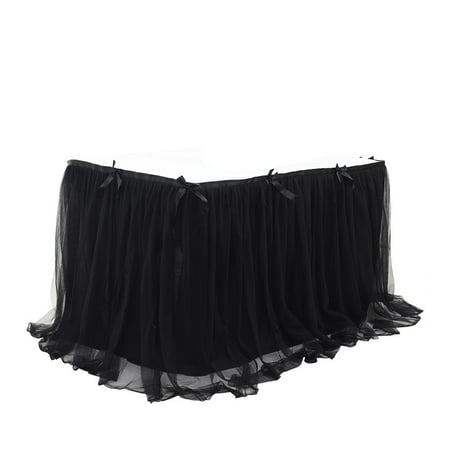 

Home Textile Storage Table Skirt Wedding Birthday Party Dessert Table Decoration Tulle Table Skirt