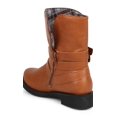 thumbnail image 3 of Refresh DF76 Women Leatherette Round Toe Belted Zip Motorcycle Boot, 3 of 5