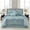 Blue, variant on Nanshing Missy 7 Piece Luxury Glam Floral Comforter Set, Blush, King