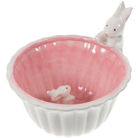 

Ceramic Bowl Rabbit Fruit Bowl Rabbit Bowl Snack Dessert Salad Bowl Ceramic Tableware