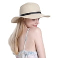 thumbnail image 1 of Txlixc Sombrero de paja de papel femenino, arco de ala ancha Txlixc moda, 1 of 4